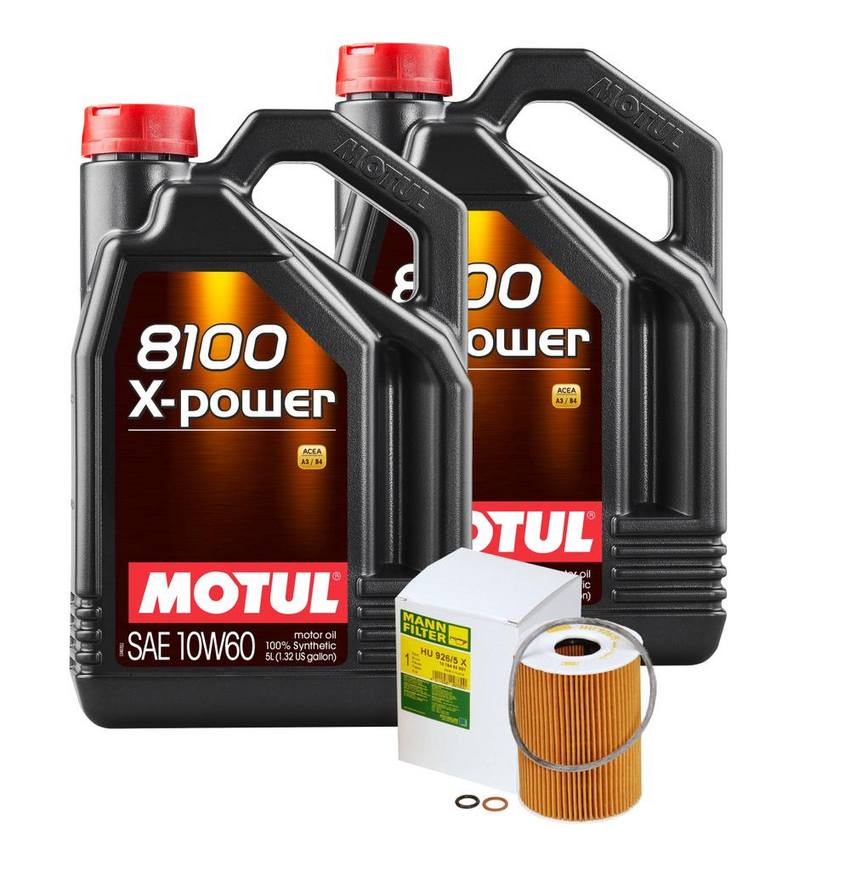 BMW Engine Oil Change Kit - Motul 11427840594 (10W-60) (X-POWER 8100)